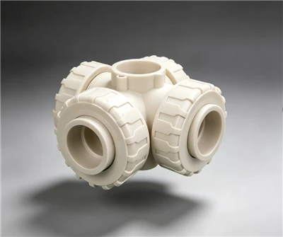 Plastic 3‑Way Mixing Valve True Union Manual Three‑Port Valve For Chemical Dosing Water Treatment